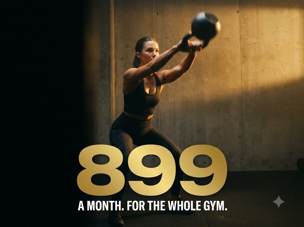 A woman mid kettlebell swing in a functional training gym — Rohtak, Rohtak district, Haryana